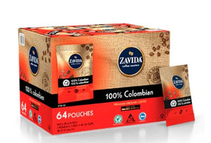 Zavida Coffee 100% Colombian 64 Pouches