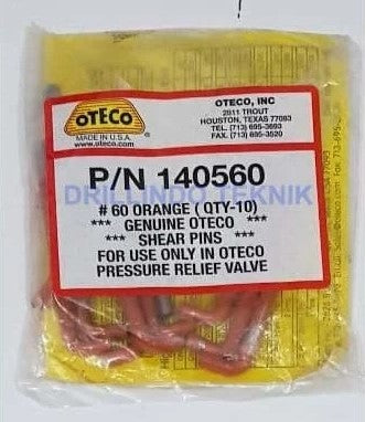 Oteco Pins Orange #60 10 Pack 140560