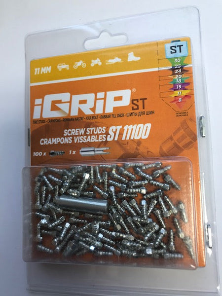Boot Ice Studs iGrip (100 11MM Studs + 1 Tool)